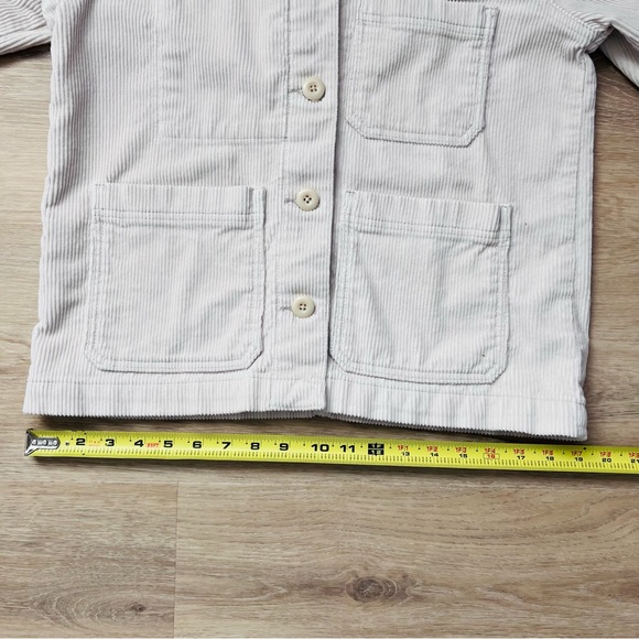Everlane Corduroy Chore Jacket XS Stone Beige Classic Button Front Patch Pockets - Picture 7 of 10